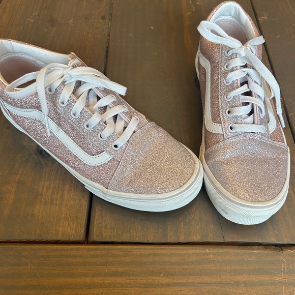 Vans Shoes - Vans two tone pink glitter sneakers EUC
